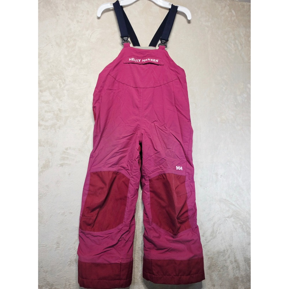 Helly Hansen Kids Pink Helly Tech Snow Bib Overalls Ski Pants Size 6 116/6
